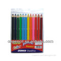 jumbo color pencil / hexagonal jumbo colored pencil / color pencil in pvc bag with paper card